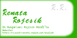 renata rojcsik business card